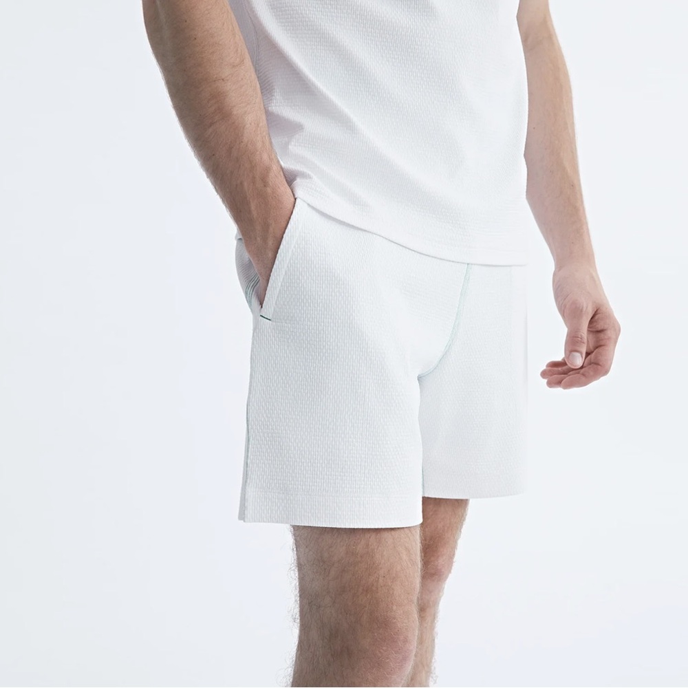 PRINCE VS REIGNING CHAMP WHITE GREEN DRAWSTRING SHORTS - Picture 4 of 10